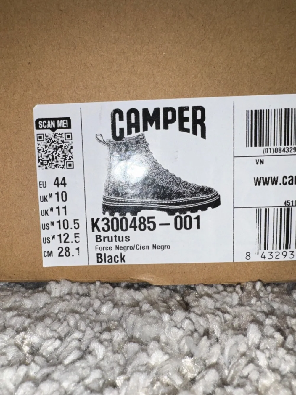 Camper Brutus K300485 Black Leather Boots